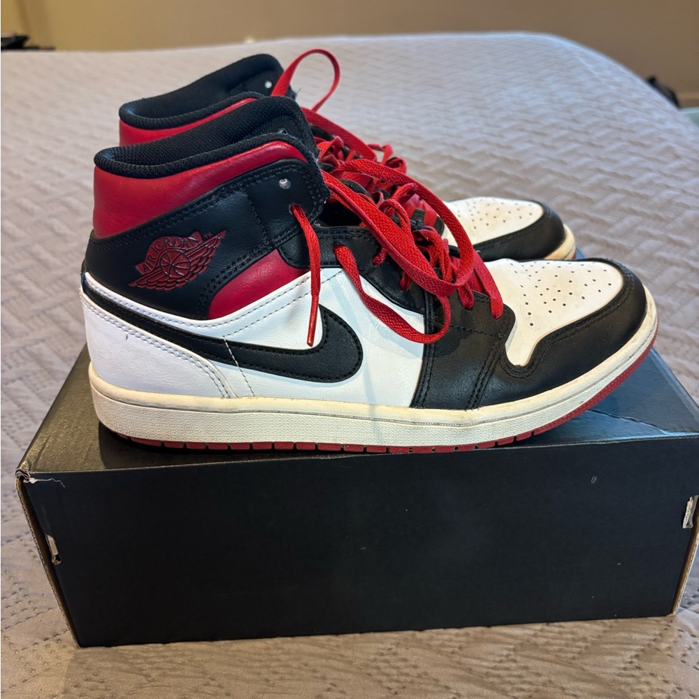 Nike Red, Black, and White Athletic Shoes